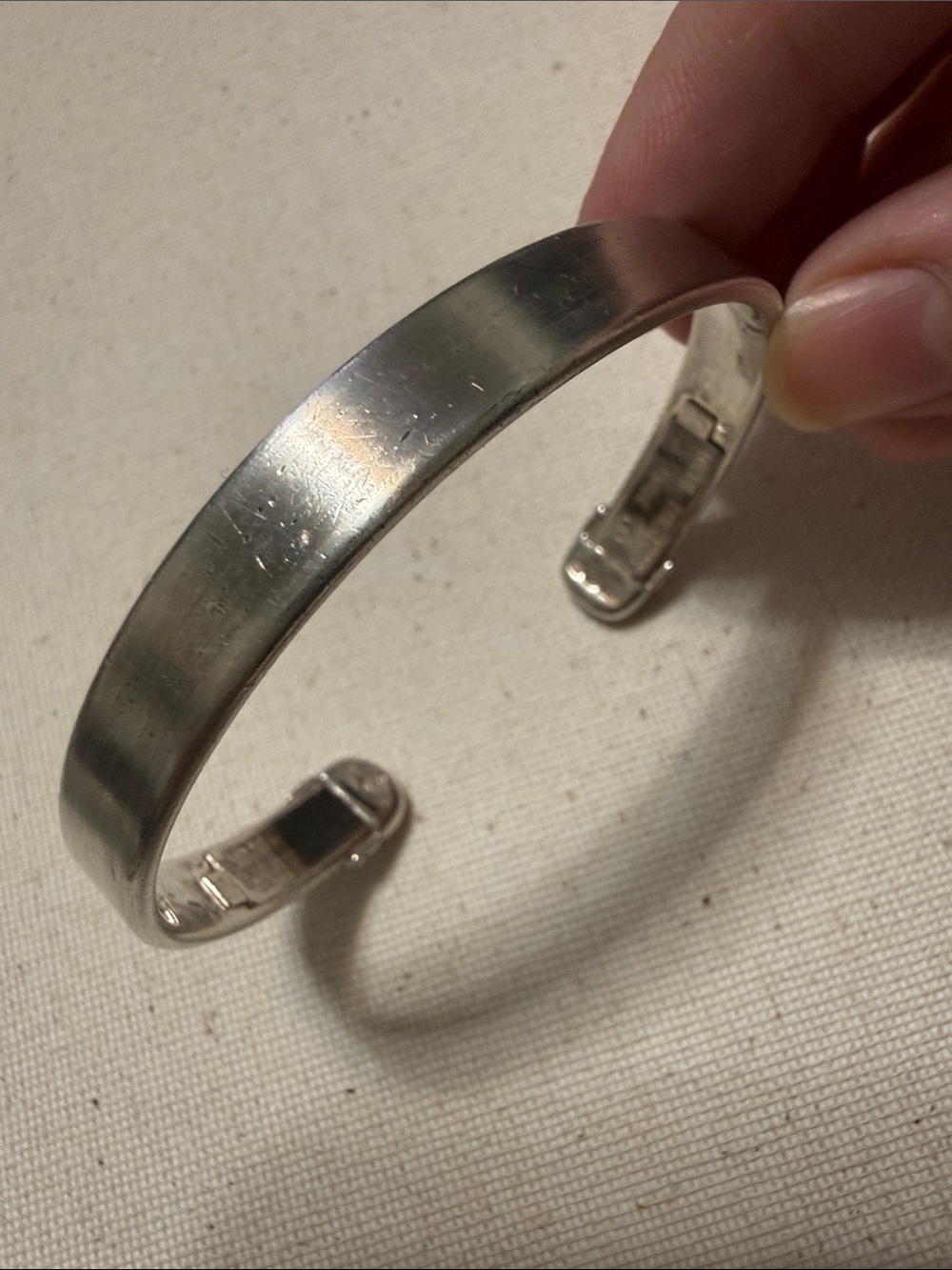 Sterling Silver 925 Breast Cancer Awareness Cuff Bracelet made in Italy
